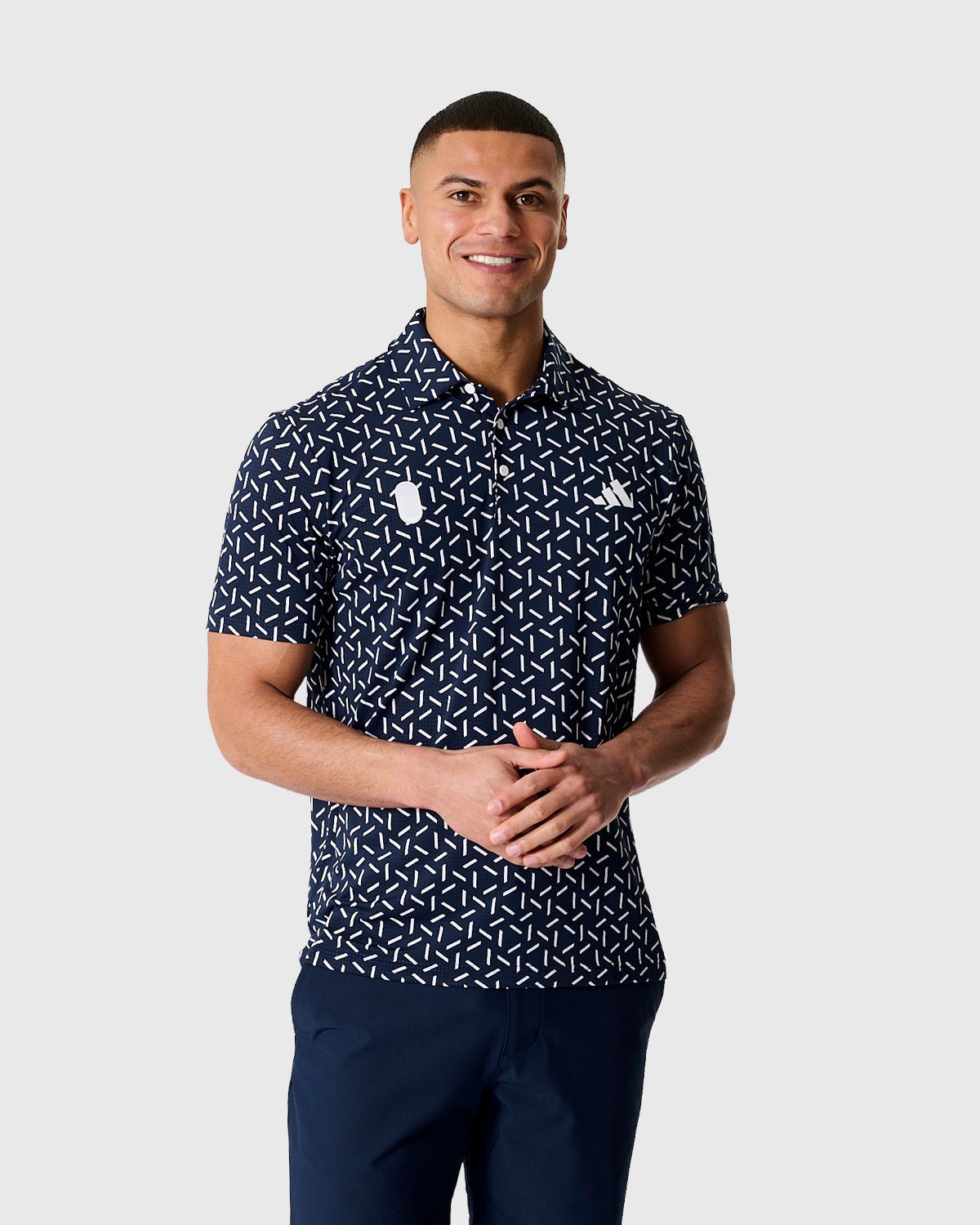 Поло Nottingham Forest NFFC Adidas Golf Ultimate365 Navy Mesh Print
