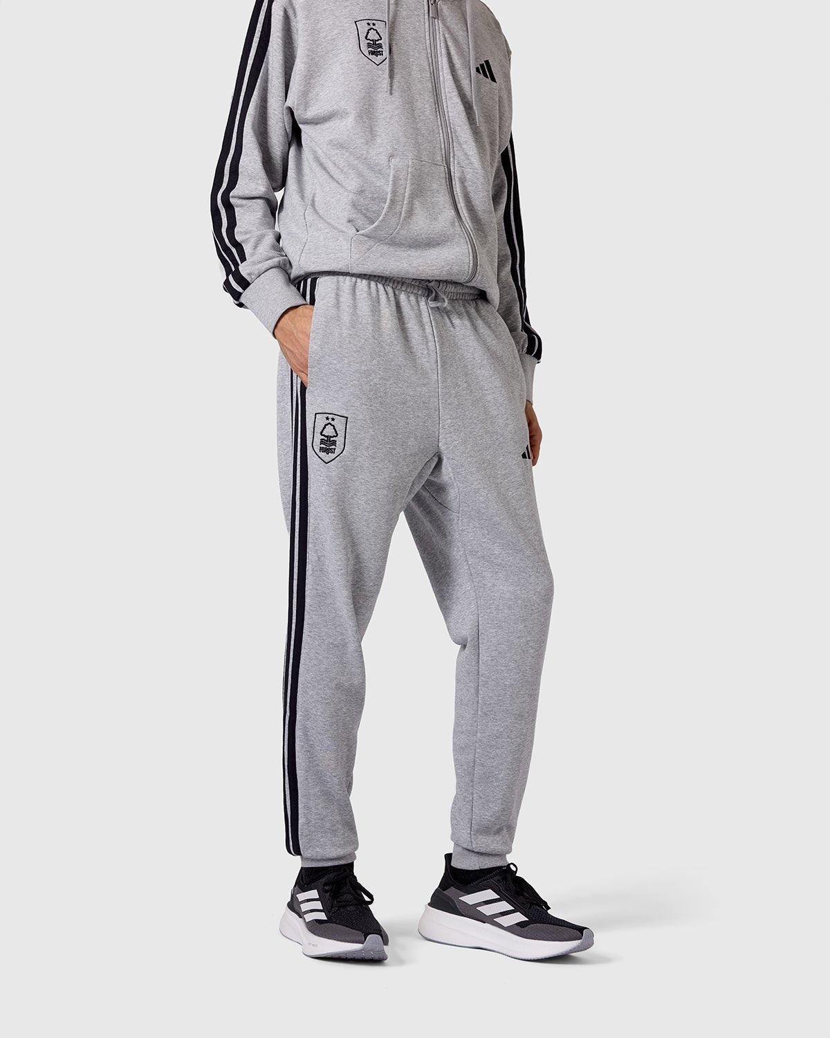 Брюки Nottingham Forest NFFC adidas Grey Marl 3-Stripe
