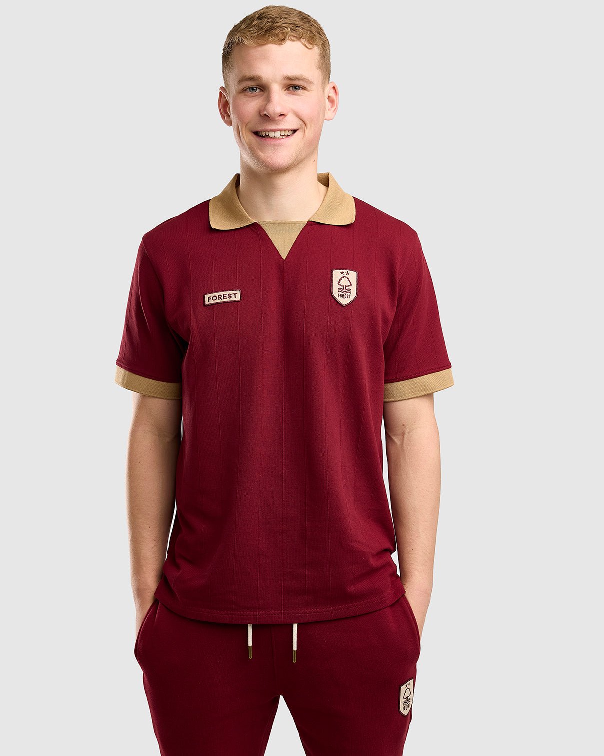 Поло Nottingham Forest NFFC Burgundy Legacy Drop Needle