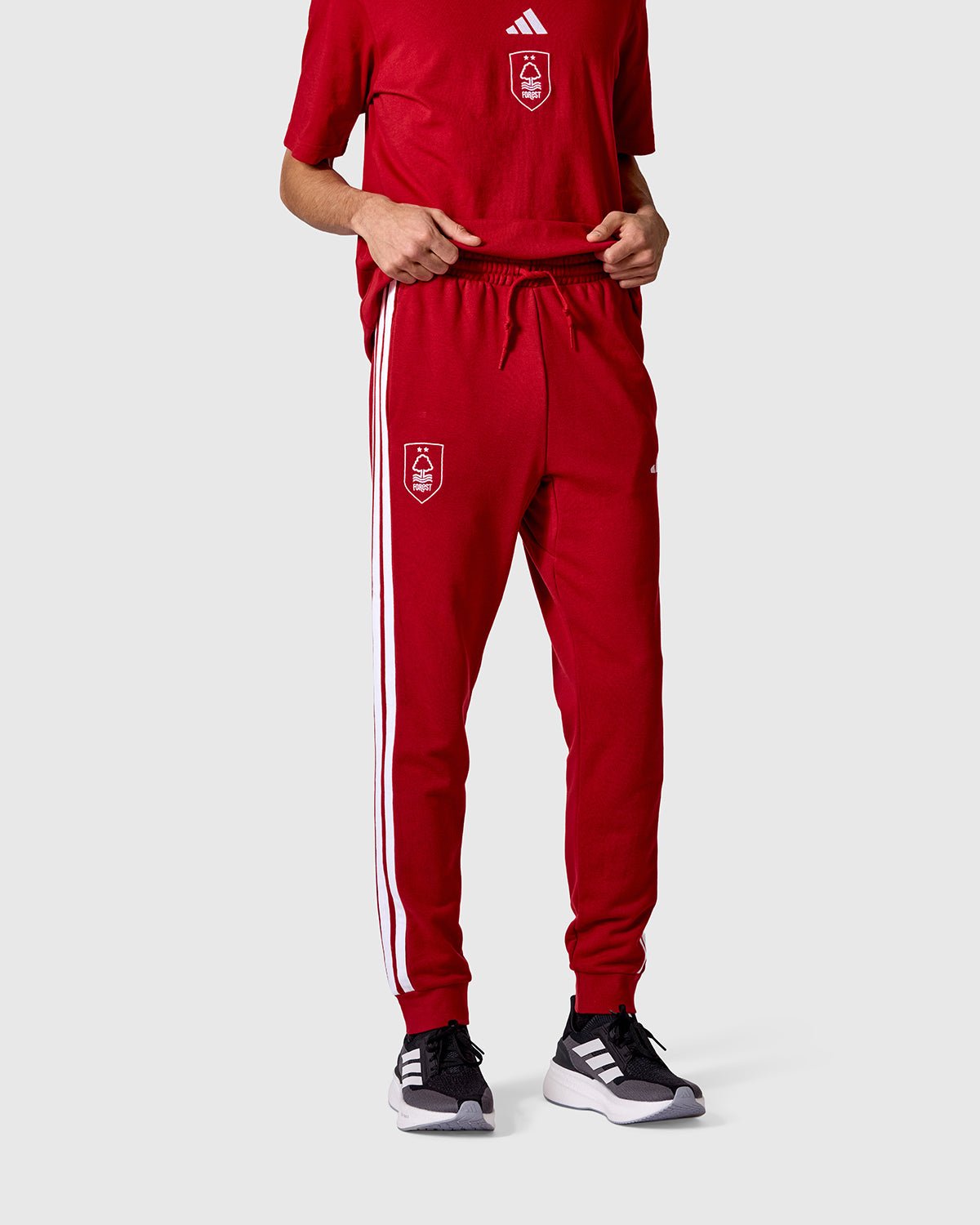 Брюки Nottingham Forest NFFC adidas Maroon 3-Stripe