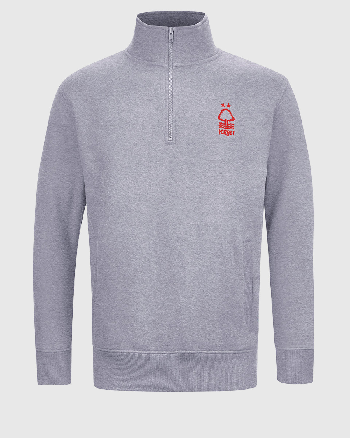 Футболка Nottingham Forest NFFC Grey Essential Crest 1/4 Zip