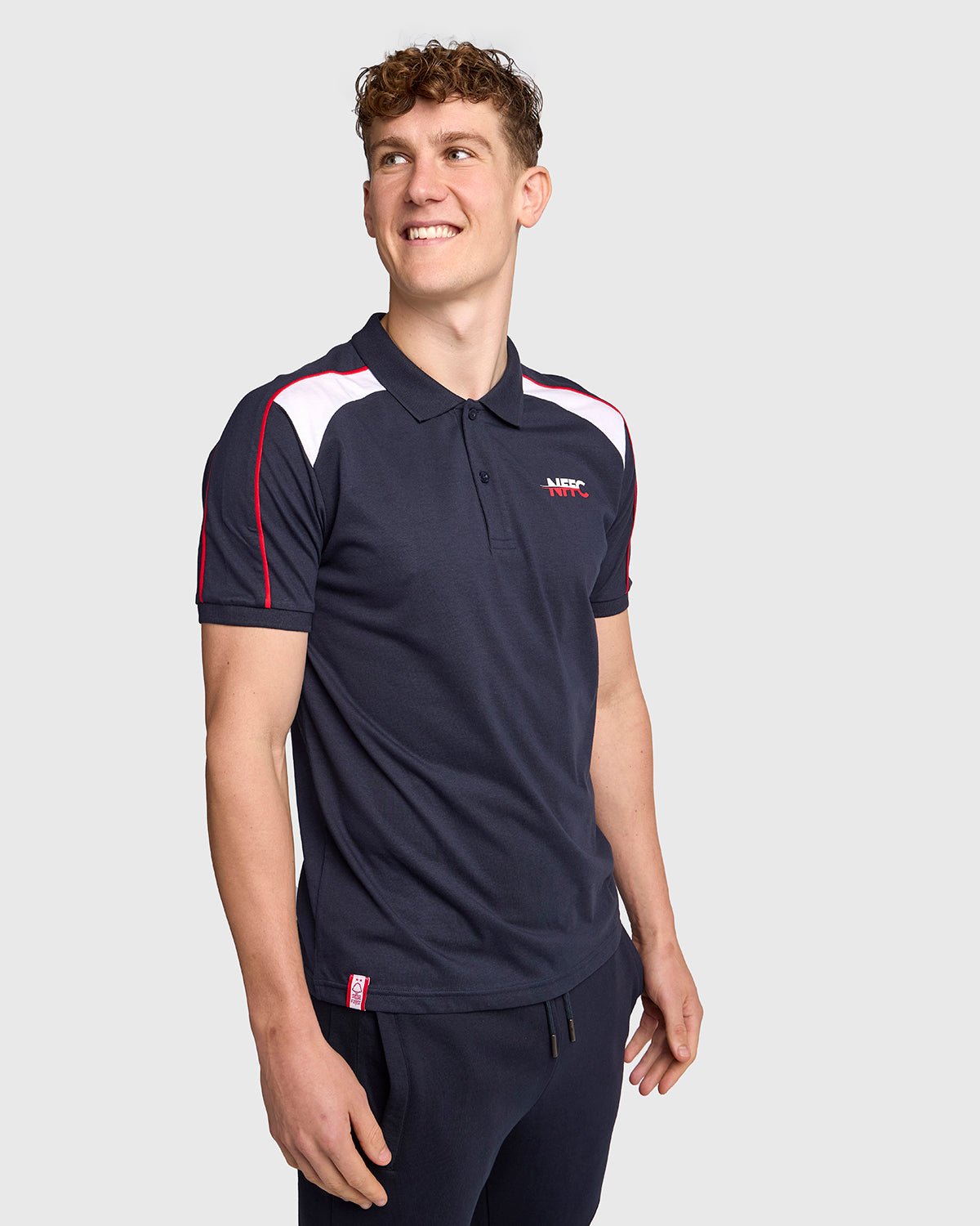 Поло Nottingham Forest NFFC Navy Club Colours Shoulder Panel