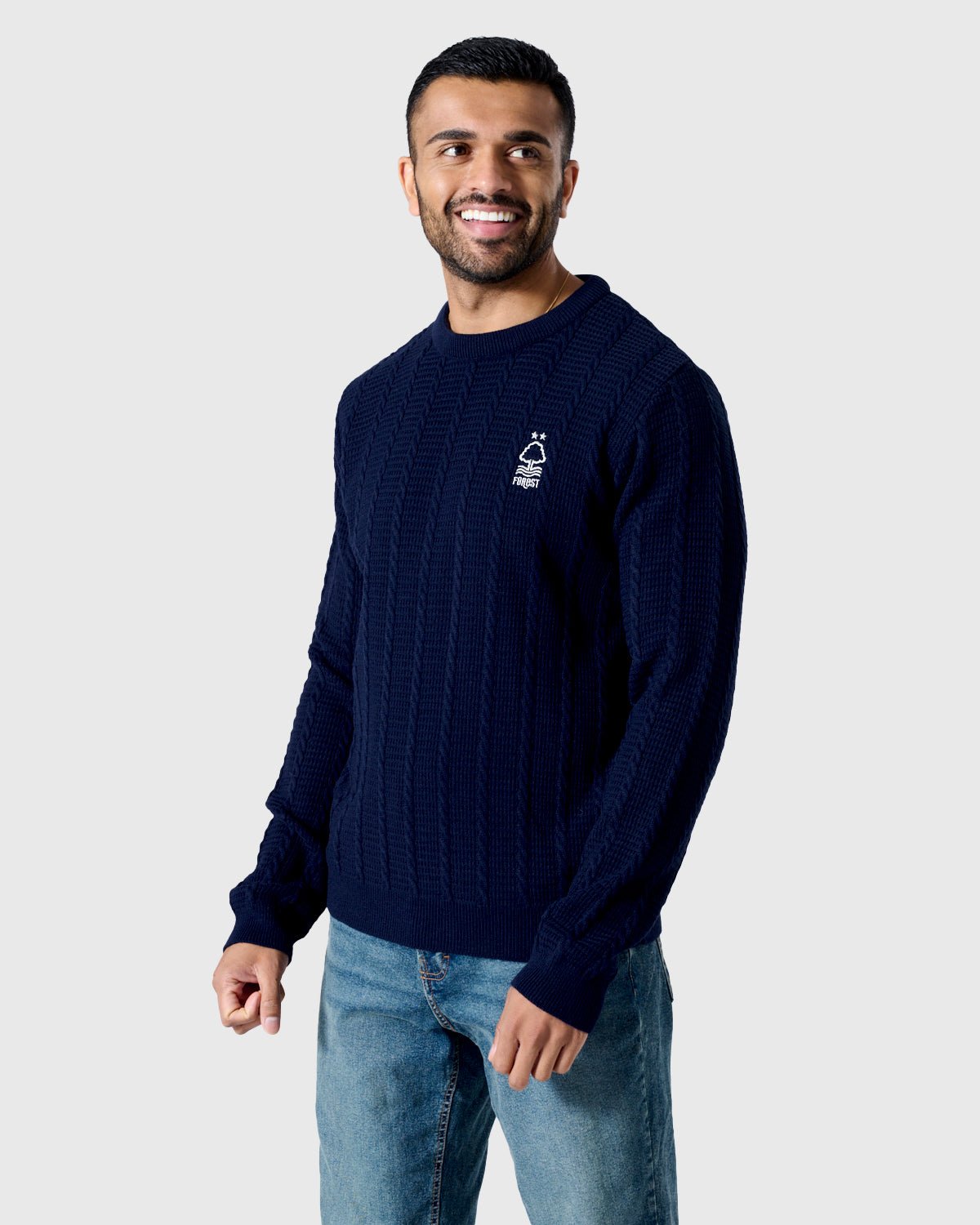 Свитшот Nottingham Forest NFFC Navy Cable Knit