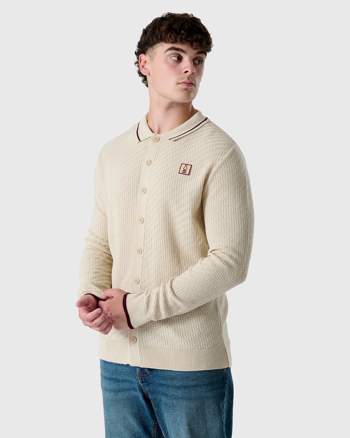 Поло Nottingham Forest NFFC Flagstone Button Through Knit