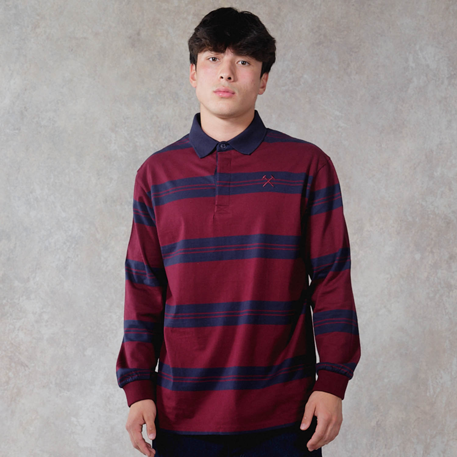Футболка West Ham United West Ham Claret/Navy Stripe Rugby