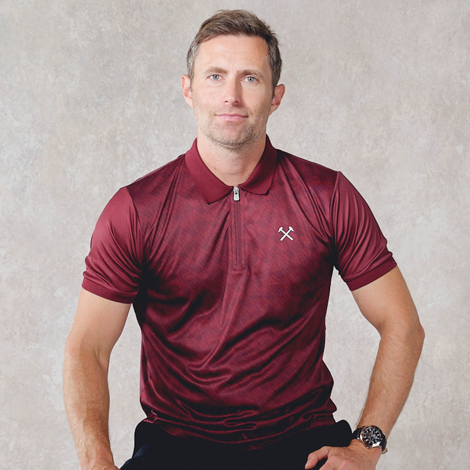 Поло West Ham United West Ham Claret Zipped Poly