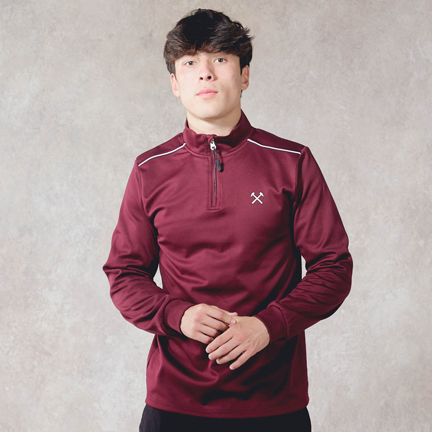 Футболка West Ham United West Ham Claret Poly 1/4 Zipped