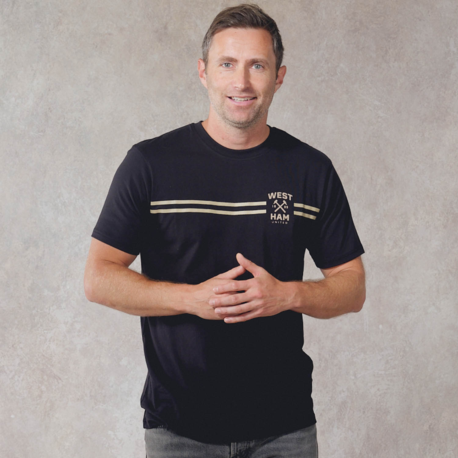Футболка West Ham United West Ham Black Gold Stripe