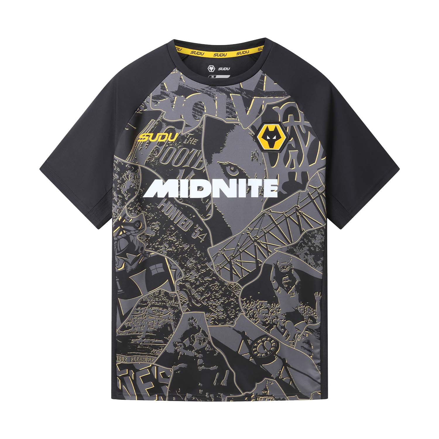 Футболка 2026-27 Wolves Pre Match (чёрный/золотистый)