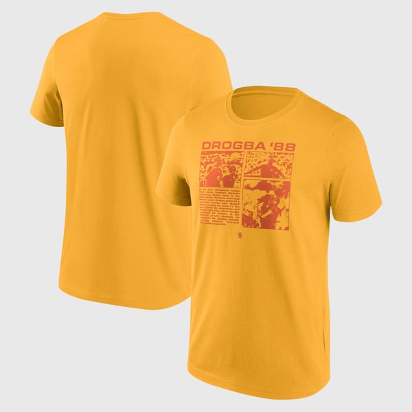 Chelsea Drogba 88 IYKNY Graphic T-Shirt - Gold - Mens