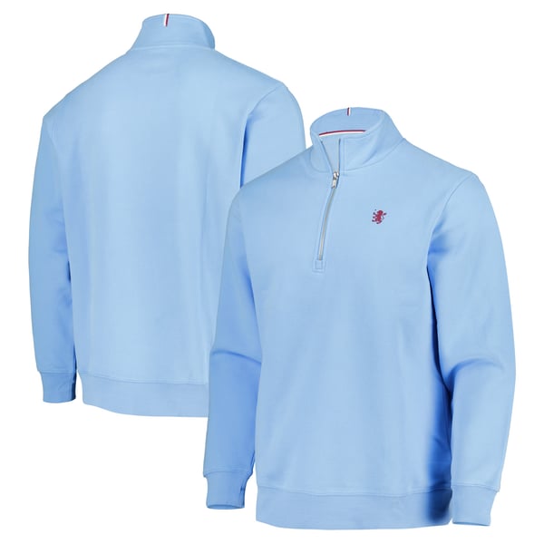 Aston Villa Classics Half Zip Sweatshirt - Claret/Blue - Mens