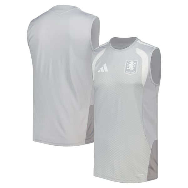 Aston Villa adidas Training Sleeveless Jersey - Grey