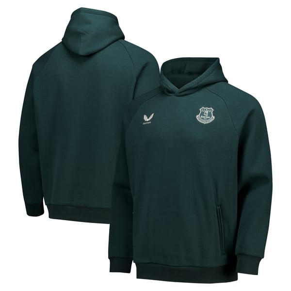 Everton Castore Players Off Pitch Hoodie - Dark Green