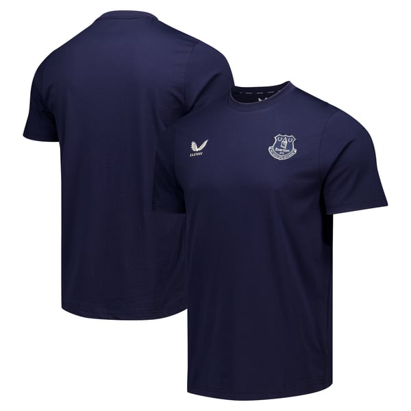 Everton Castore Coaches Off Pitch Logo T-Shirt - Navy