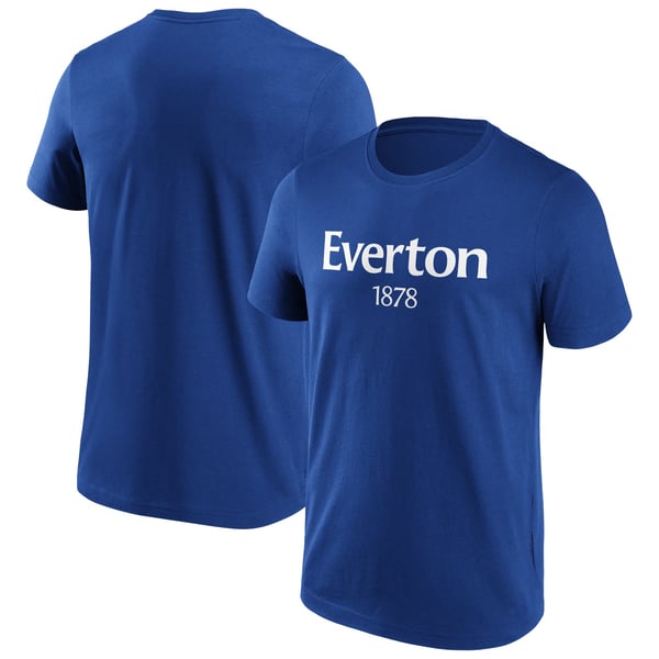 Everton Essentials Wordmark Graphic T-Shirt - Royal - Mens