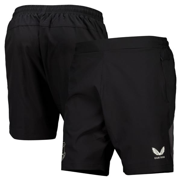 Everton Castore Goalkeeper Training Zipped Shorts - Black