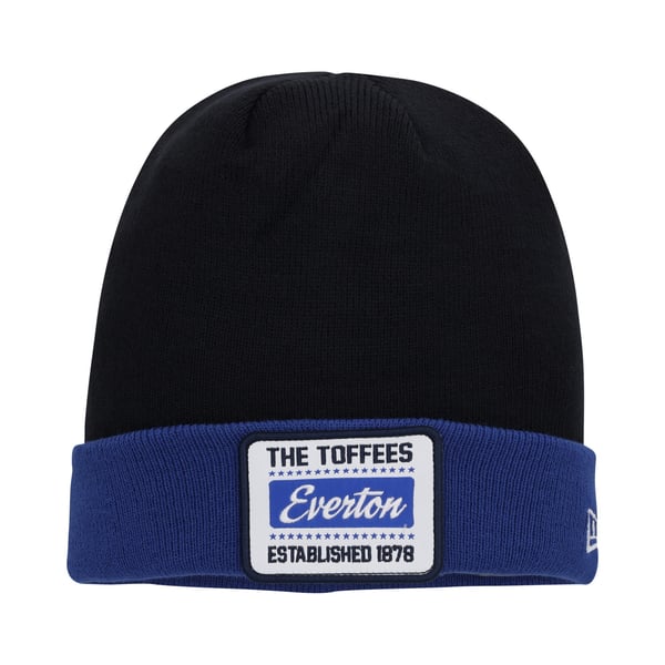 Everton New Era Patch Beanie - Navy/Royal - Unisex