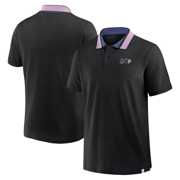 Everton Tipped Polo - Black - Mens