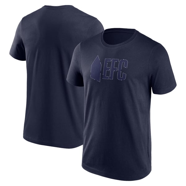 Everton Data Unlocked Logo Graphic T-Shirt - Blue - Mens
