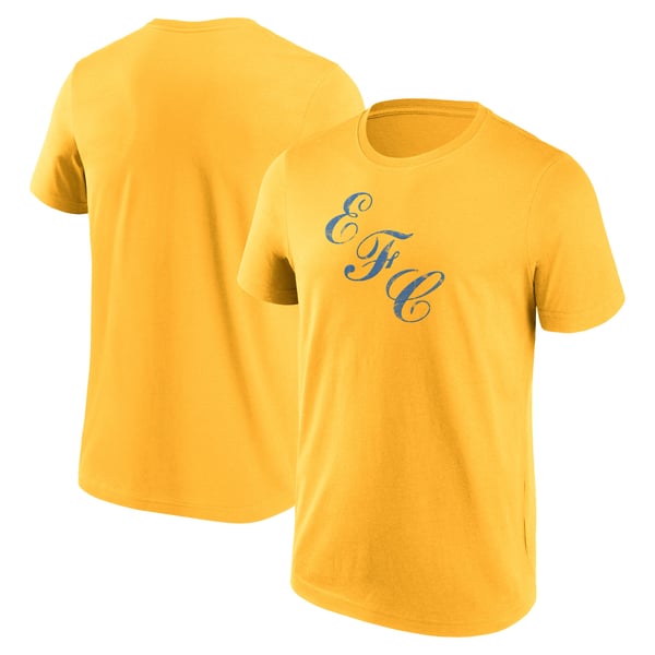 Everton Distressed Retro Graphic T-Shirt - Gold - Unisex