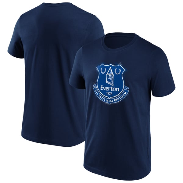 Everton Splatter Graphic T-Shirt - Navy - Mens
