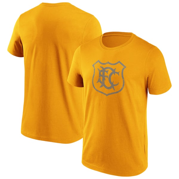 Everton Distressed Retro Logo Graphic T-Shirt - Gold - Mens