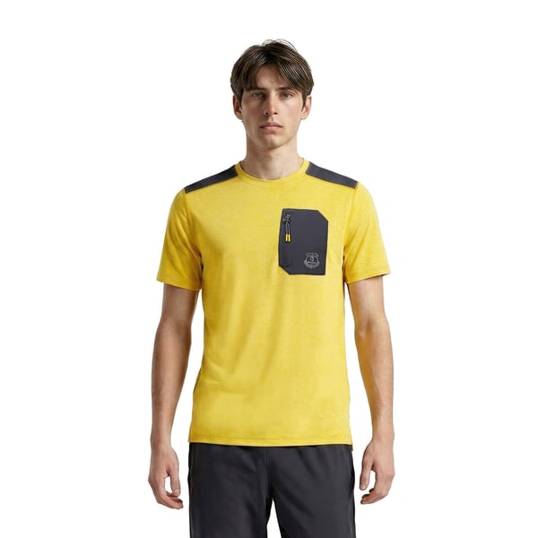 Everton Velocity Pocket T-Shirt - Yellow - Mens