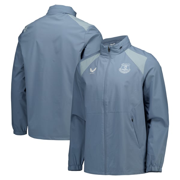 Everton Castore Players Training Rain Jacket - Blue