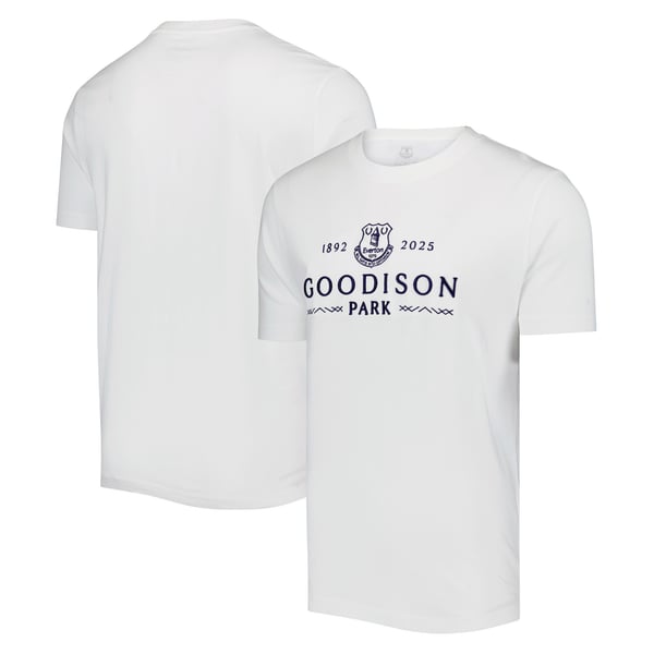 Everton Goodison Park Wordmark T-Shirt - Off White - Mens