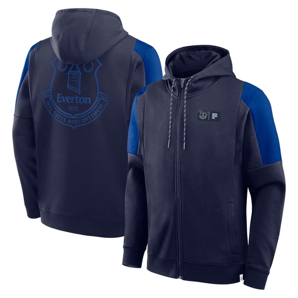 Everton Full Zip Hoodie - Maritime Blue - Mens