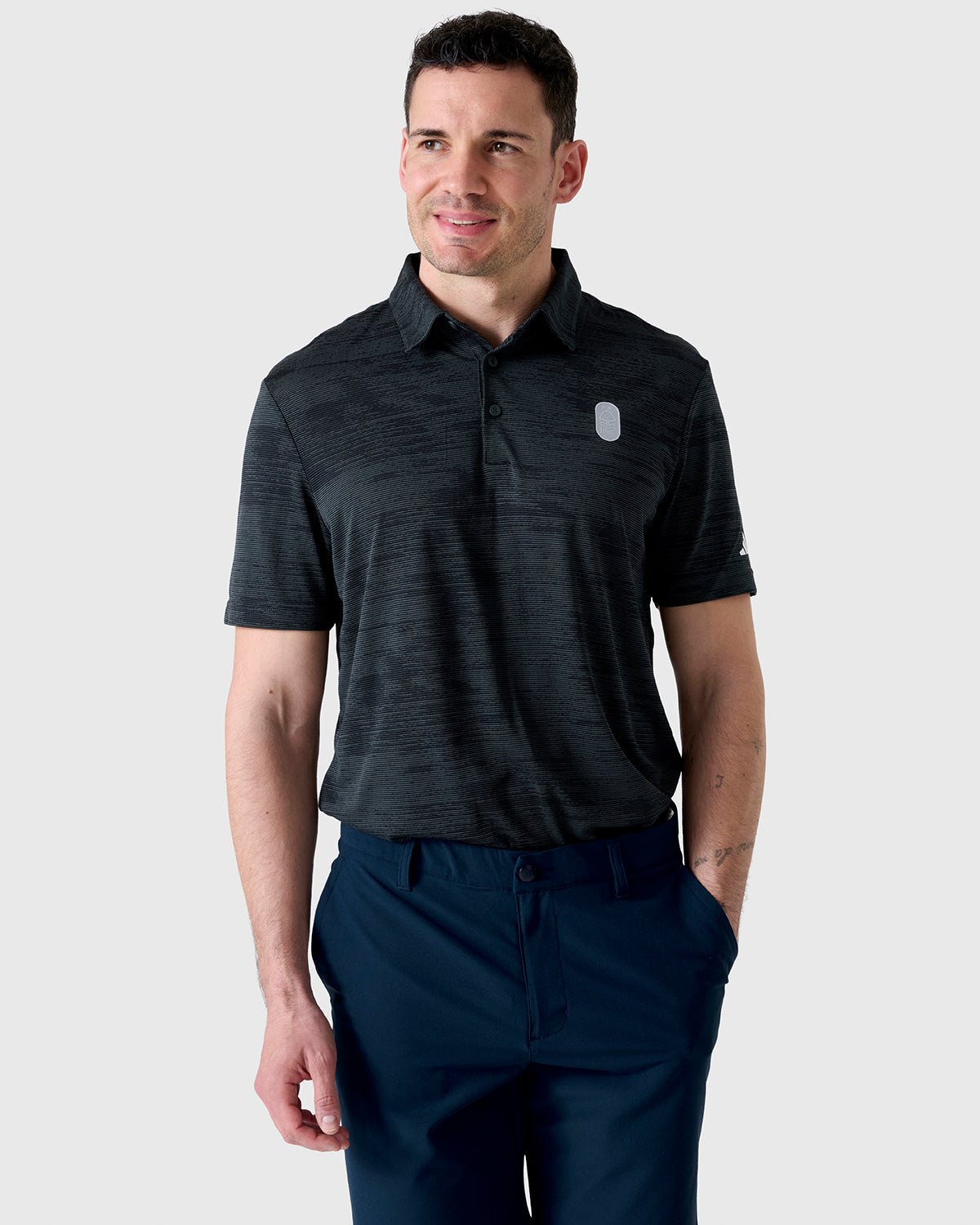 Поло Nottingham Forest NFFC Adidas Golf Ultimate365 Black Textured