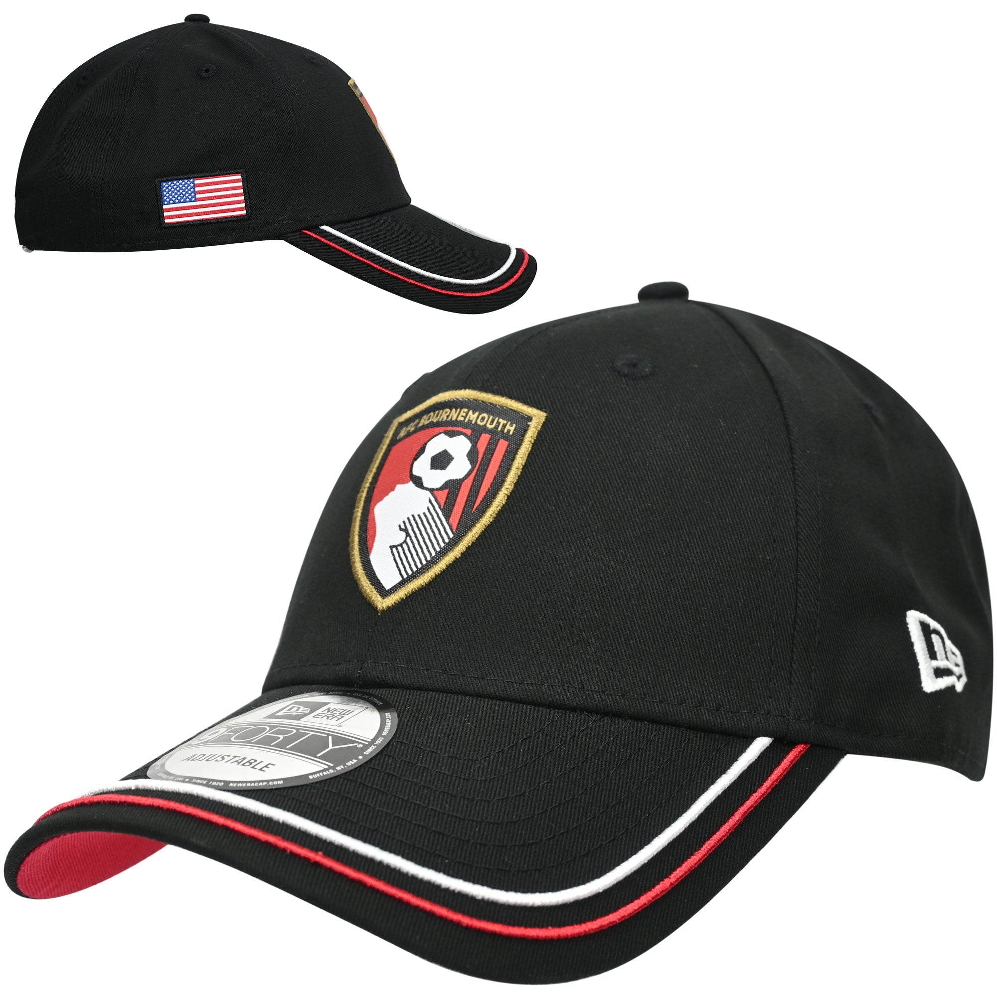 Кепка AFC Bournemouth Adults AFCB X New Era 9FORTY USA Flag (чёрный)