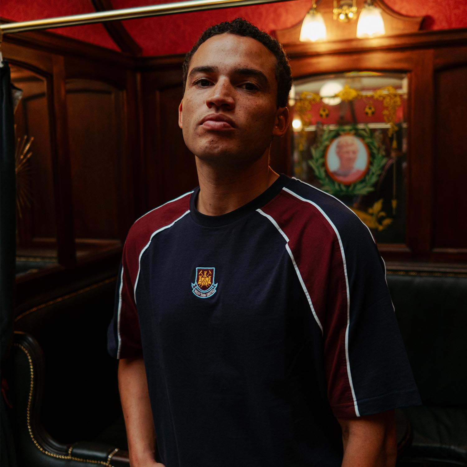 Футболка West Ham United West Ham Navy Panelled Oversized