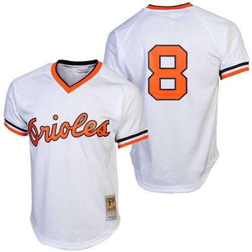 Джерси Cal Ripken Jr. Baltimore Orioles Mitchell & Ness 1985 Authentic Cooperstown Collection Mesh Batting Practice (белый)