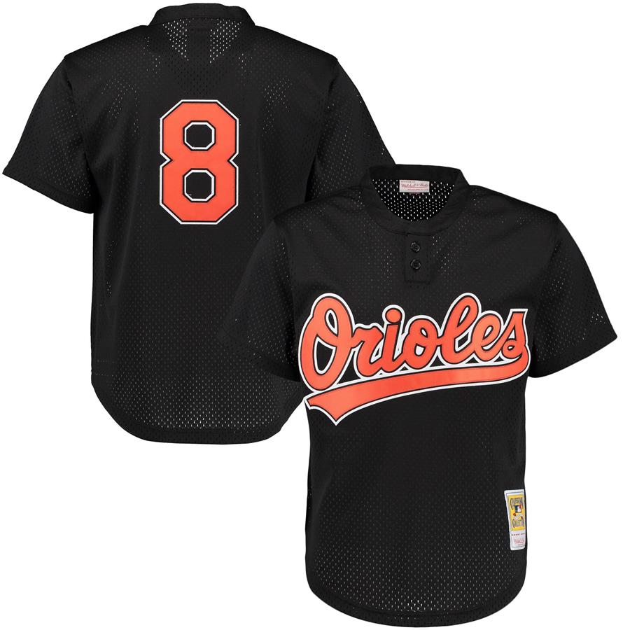 Джерси Cal Ripken Jr. Baltimore Orioles Mitchell & Ness Cooperstown Mesh Batting Practice (чёрный)