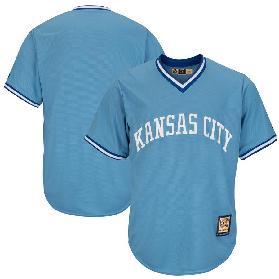 Kansas City Royals Majestic Cooperstown Cool Base Team Jersey - Light Blue