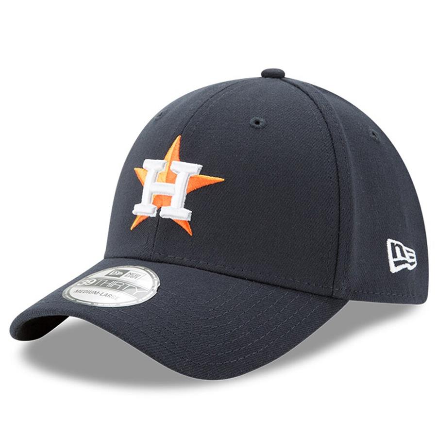 Кепка Houston Astros New Era Button Team Classic 39THIRTY Flex (тёмно-синий)