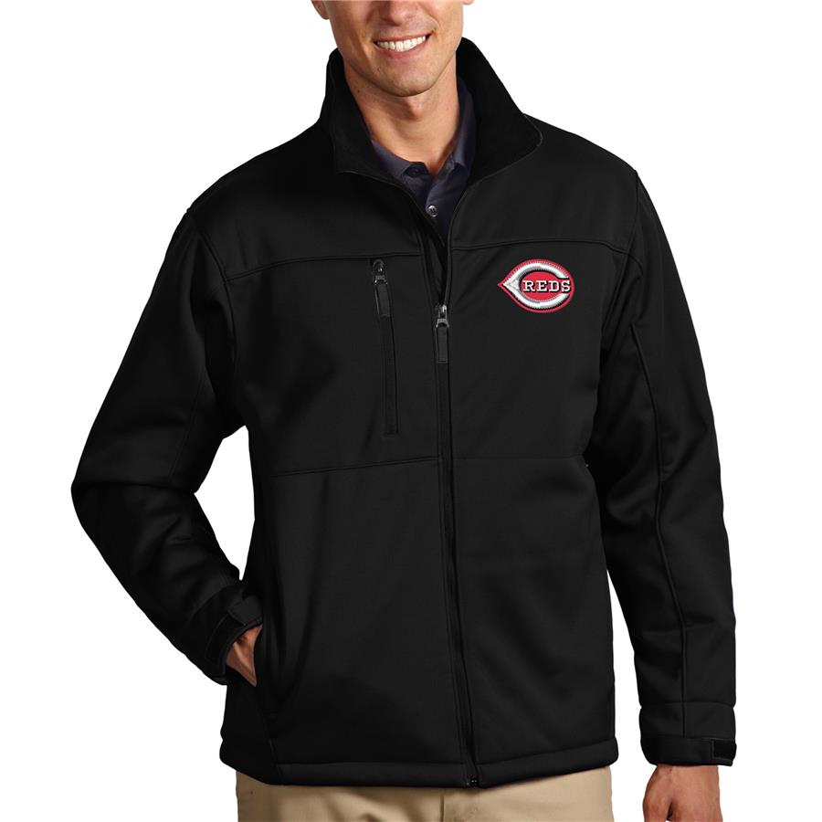 Cincinnati Reds Antigua Traverse Full-Zip Jacket - Black