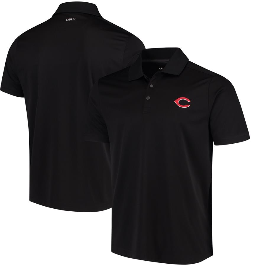Cincinnati Reds CBUK by Cutter & Buck DryTec Fairwood Polo - Black