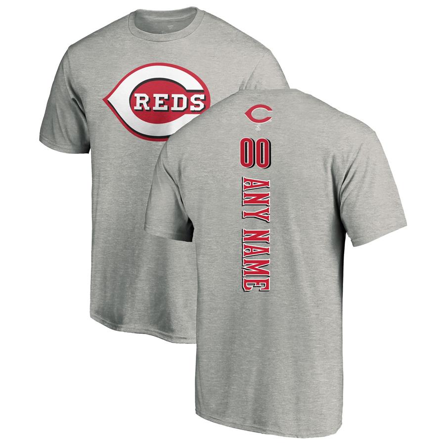 Cincinnati Reds Fanatics Branded Personalized Playmaker T-Shirt - Ash