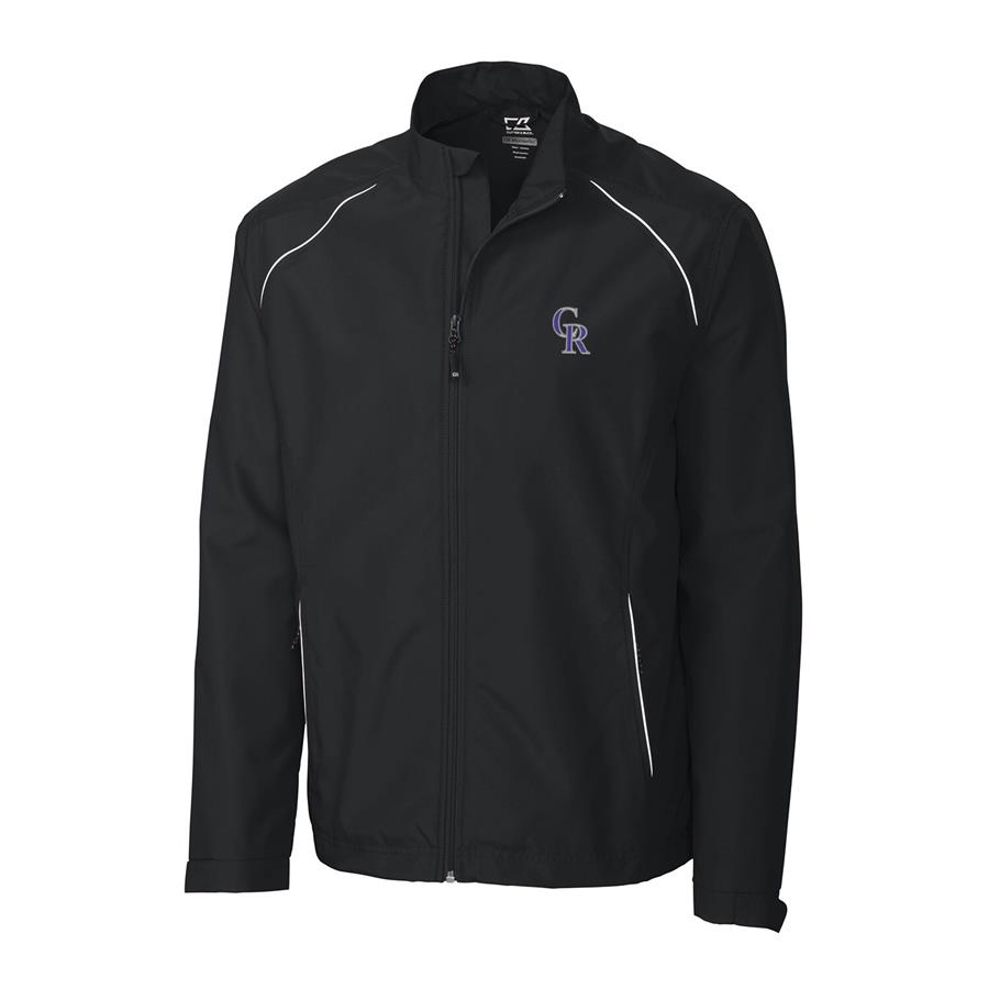 Colorado Rockies Cutter & Buck Beacon WeatherTec Full-Zip Jacket - Black
