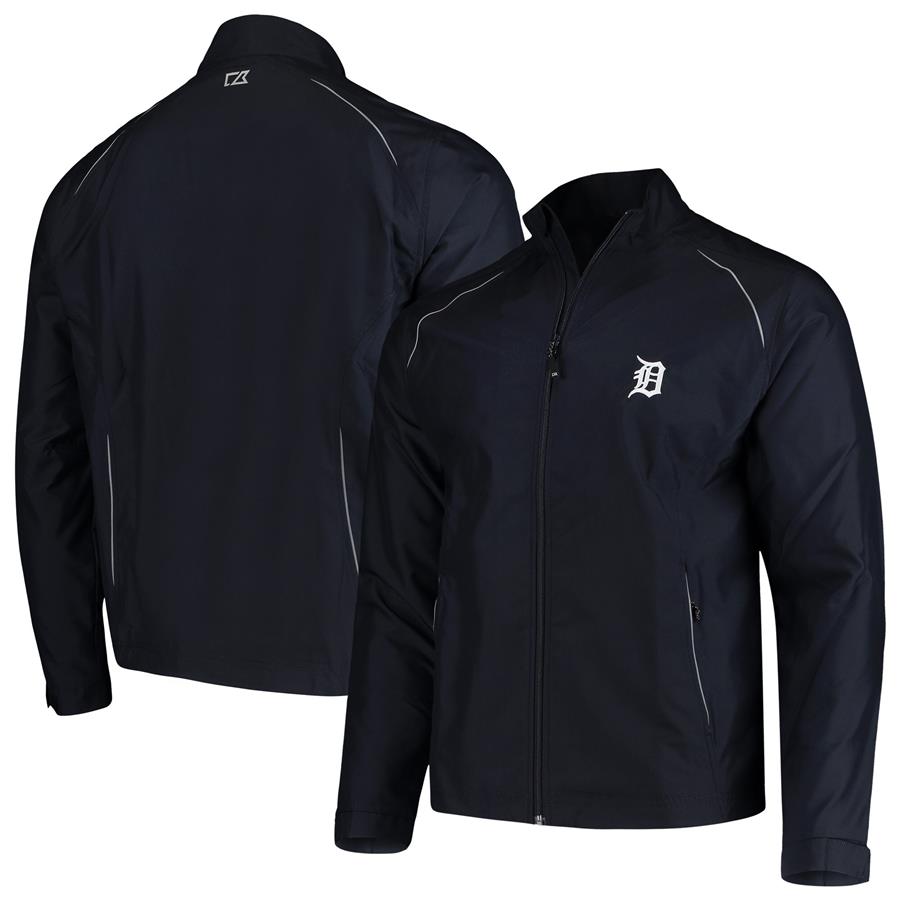 Detroit Tigers Cutter & Buck Beacon WeatherTec Full-Zip Jacket - Navy