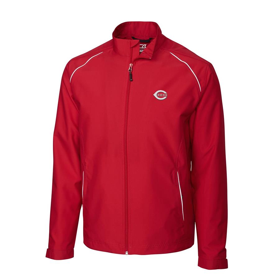 Cincinnati Reds Cutter & Buck Beacon WeatherTec Full-Zip Jacket - Red