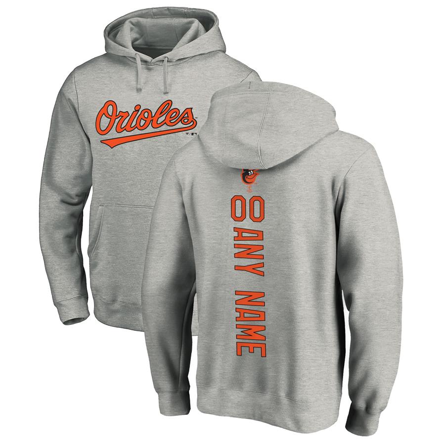 Baltimore Orioles Fanatics Branded Personalized Playmaker Pullover Hoodie - Ash