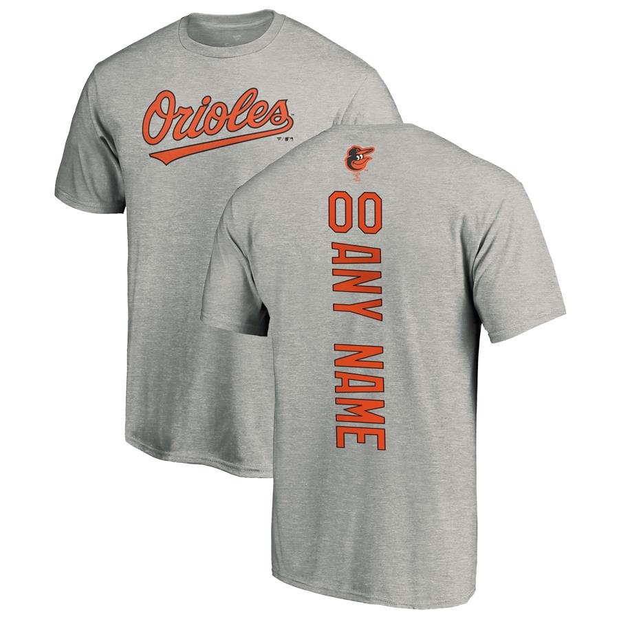 Baltimore Orioles Fanatics Branded Personalized Playmaker T-Shirt - Ash