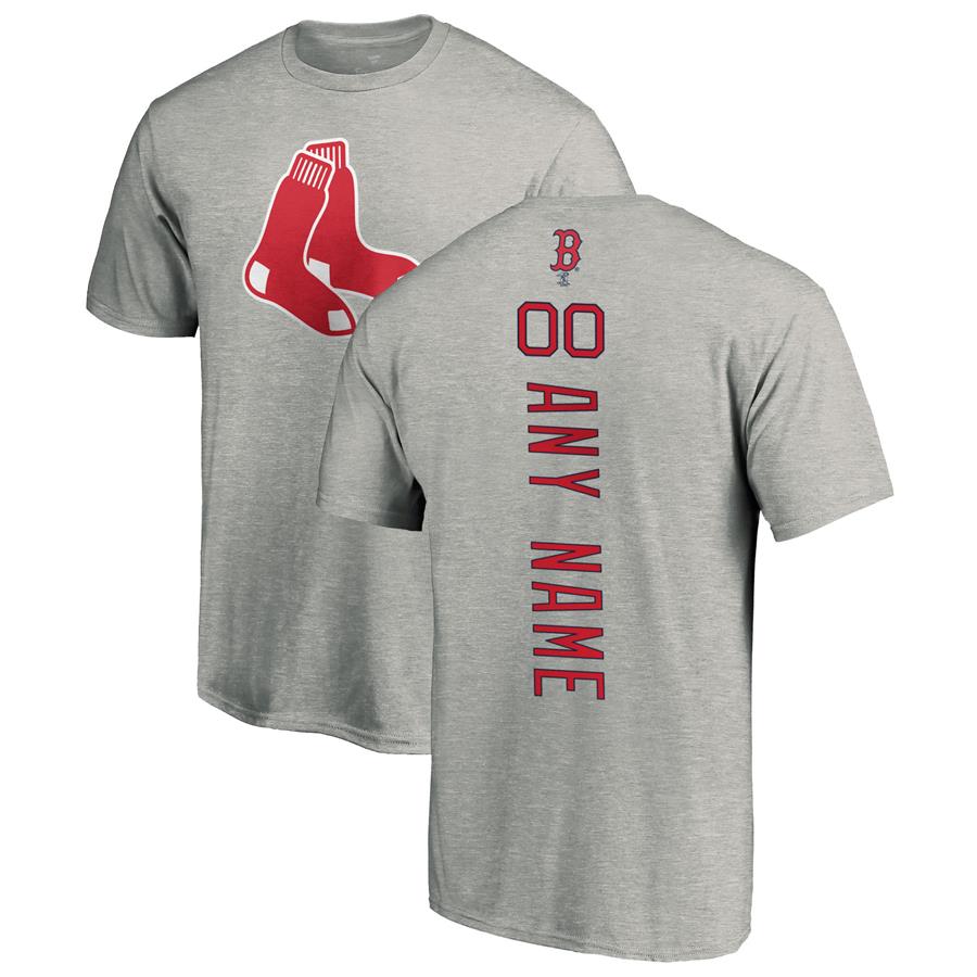 Boston Red Sox Fanatics Branded Personalized Playmaker T-Shirt - Ash