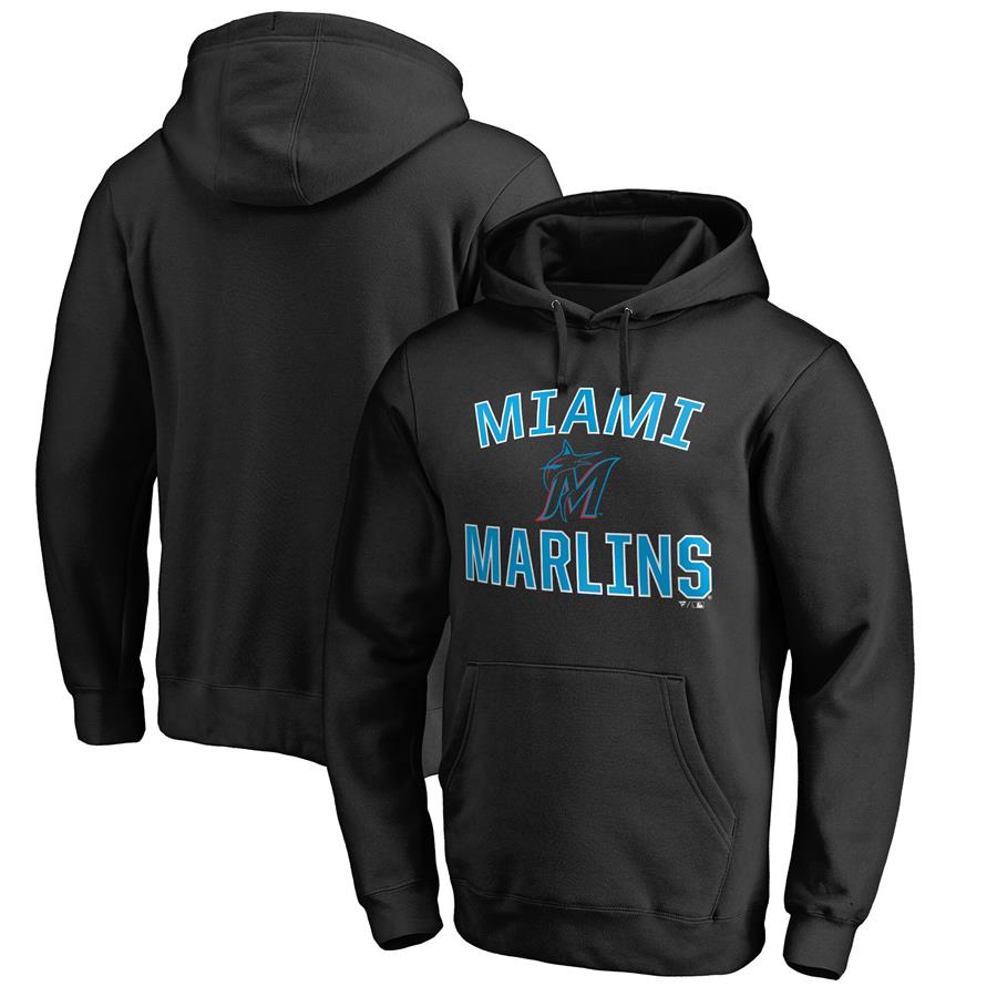 Miami Marlins Victory Arch Pullover Hoodie - Black