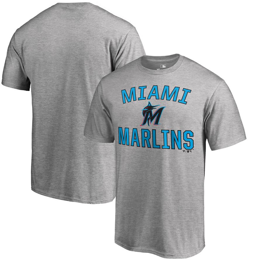 Miami Marlins Victory Arch T-Shirt - Ash