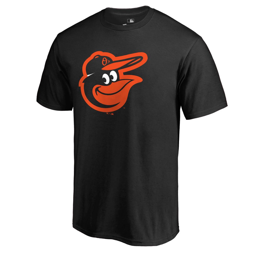 Baltimore Orioles Team Color Primary Logo T-Shirt - Black