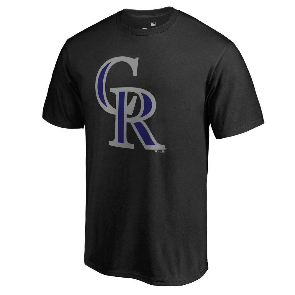 Colorado Rockies Team Color Primary Logo T-Shirt - Black